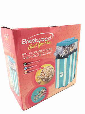NEW Brentwood PC-488BL Popcorn Maker HotAir 8cp Blue PC488BL