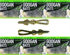 (6) Packs Googan Squad 6" Trench Hawg Natural Brand New In Pack