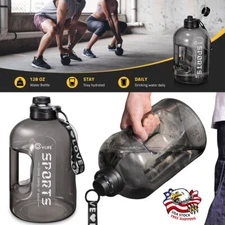 Reusable 1 Gallon Large Water Bottle Jug BPA-Free Sports Gym Watter Container US