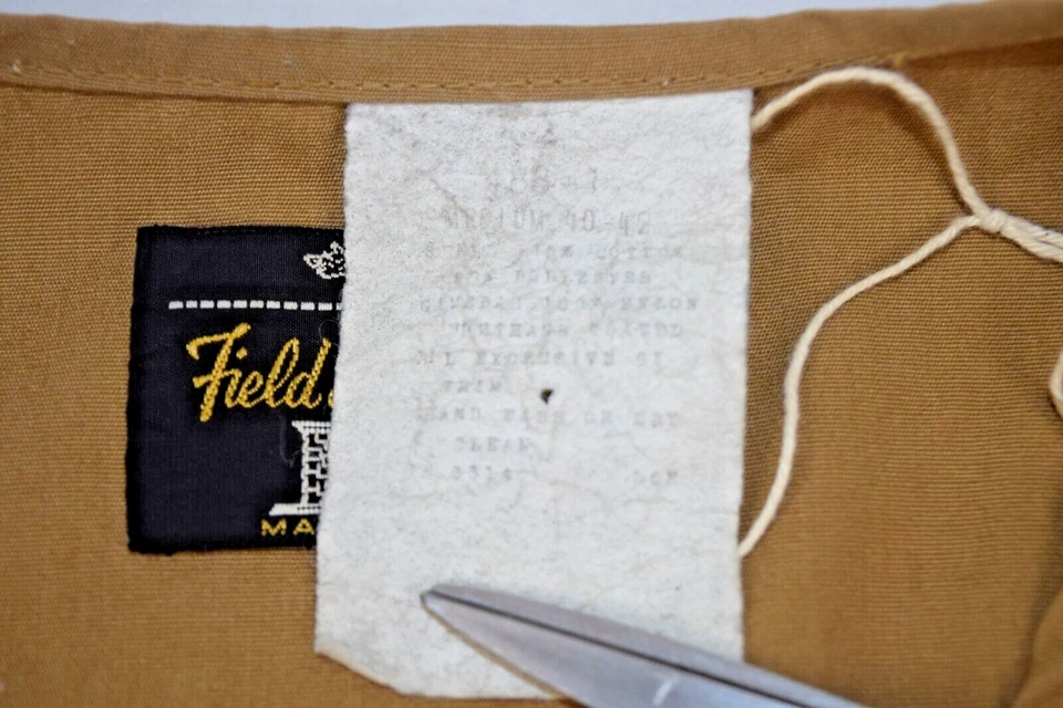 Chaleco de Caza Vintage Campo y Fireside Talla L Años 60 Tostado Pana Alto Hecho en EE. UU. Foto 4 de 4