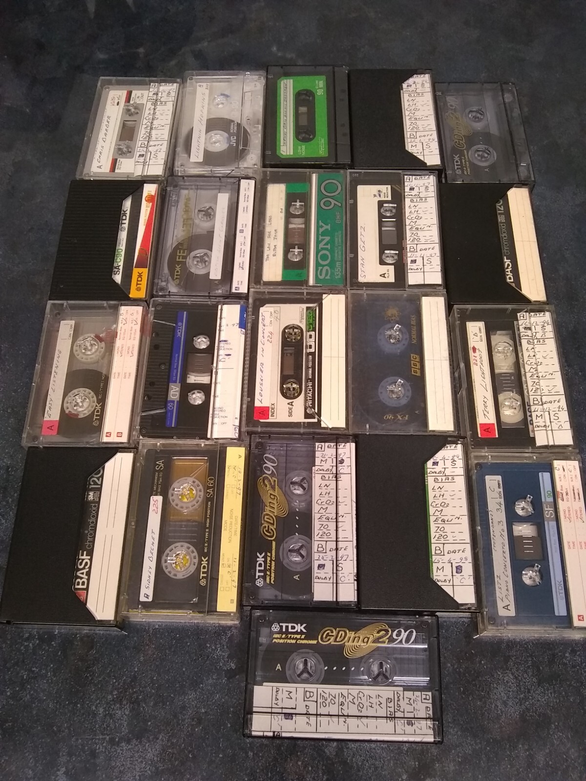 job lot of pre recorded blank music cassettes tapes jazz & classical