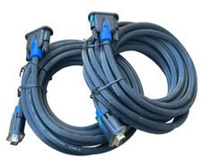 Aurum Digital VGA-VGA Cable Blue Black Mould Ultra Clarity 15ft Each Lot of 2 