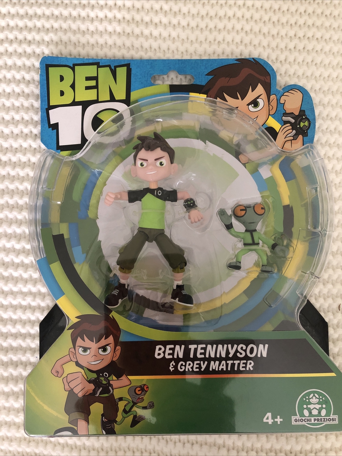 Ben 10 Cartoon Network Ben Tennyson & Grey Matter Toy Action Figure New