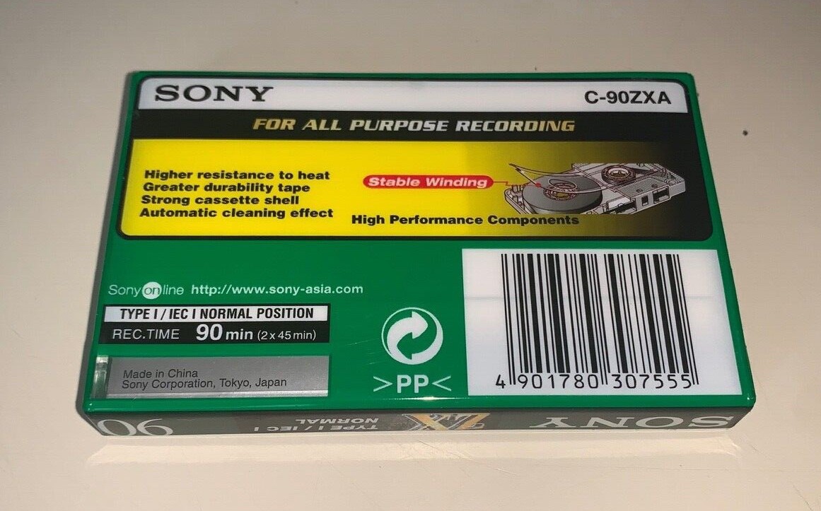 SONY ZX 90 TYPE I BLANK SEALED AUDIO RECORDING CASSETTE TAPE | eBay