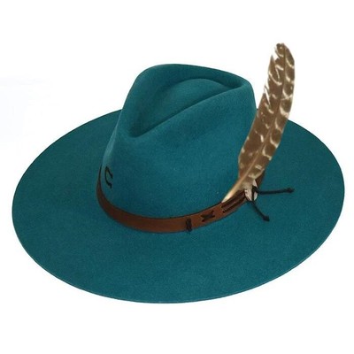 Charlie 1 Horse Teal Teepee 4X Felt Hat 