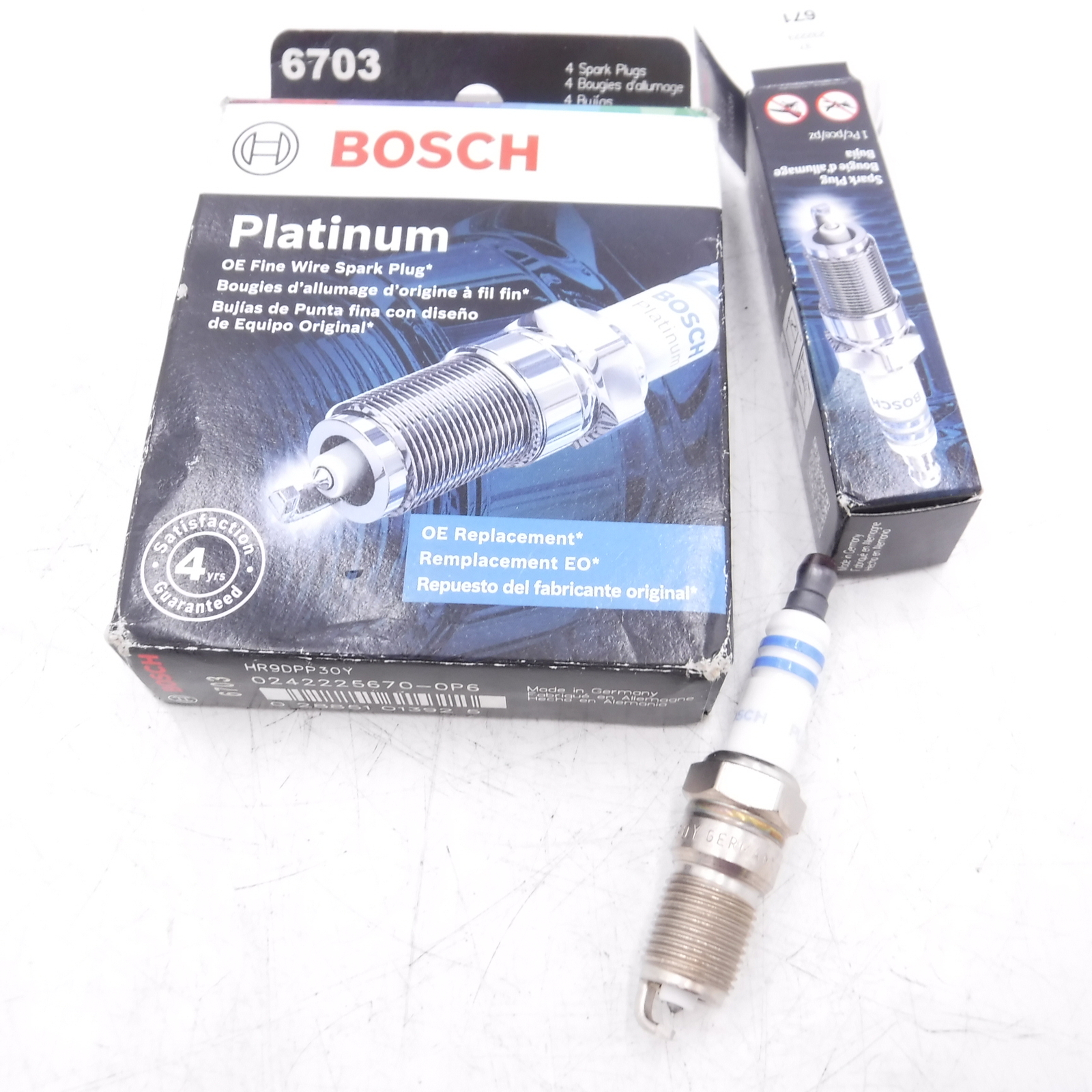 4 Pack Bosch Platinum Spark Plugs 6703