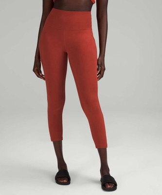 Lululemon Align Ribbed High-Rise Pant 25'' Cayenne / Size 6