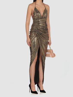 alexandre vauthier gold dress Eloquii Black/Gold Sequin Colorblock Mini Dress- Size 14 (sold out onl –  The Saved Collection main image 1