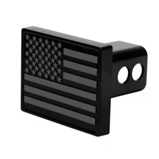 USA American Flag Tow Trailer Hitch Cover Design Fits 2" Receivers Black ABS