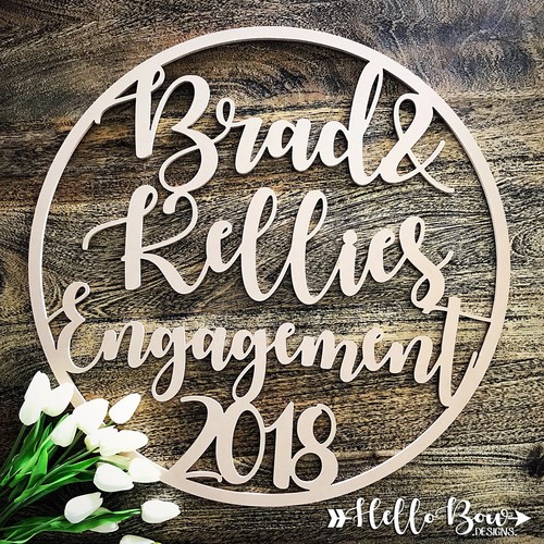 80cm wide! EXTRA LARGE WOODEN SIGN RING HOOP- PARTY 1ST 18TH 21ST 30TH 40TH - Picture 4 of 12