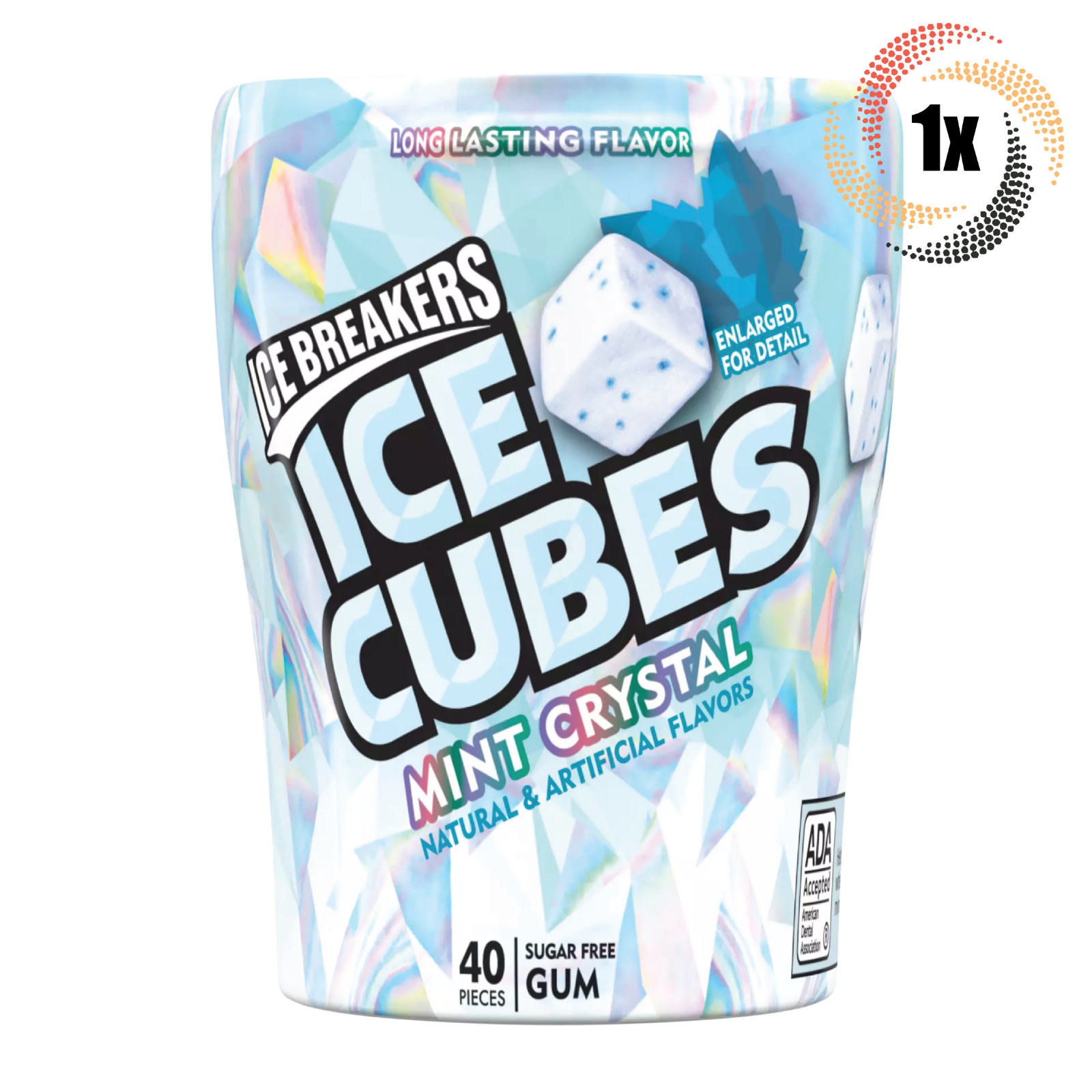 1x Бутылочные ледоколы с мятными хрустальными кубиками льда | по 40 штук в каждом | Без сахара