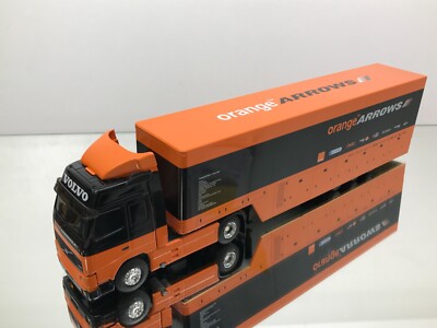 ELIGOR VOLVO FH12 ORANGE ARROWS F1 CAR TRANSPORTER TRUCK 2001 -1:43- POOR