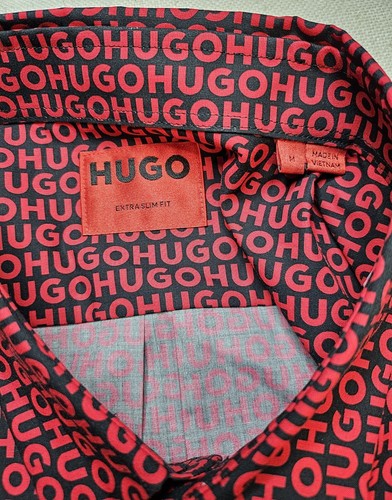 Hugo Boss Men's Ero3-W Extra Slim Long Sleeve Logo Shirt - Size M - Picture 7 of 12