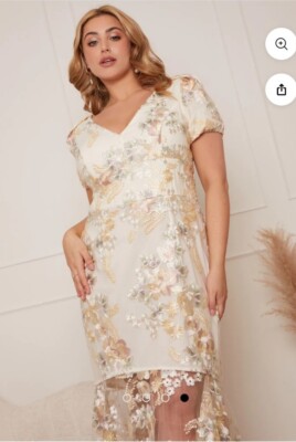 NEW Chi Chi London -Size 22 3X Embroidered Midi Dress Bridal Wedding Bridesmaid | eBay NEW Chi Chi London -Size 22 3X Embroidered Midi Dress Bridal Wedding Bridesmaid | eBay