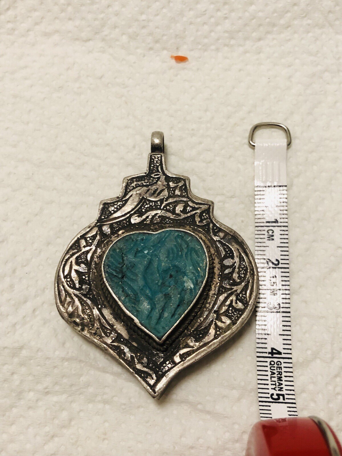 Solid Silver 925 Beautiful Genuine Turquoise Inta… - image 2