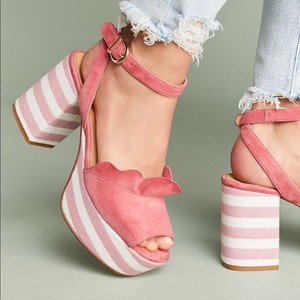 pink ruffle sandals