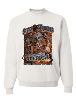Steel Workers Backbone of America Sweatshirt Welding Iron Metal Sweater