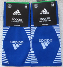 Adidas Aeroready Team Speed Socks Soccer -Unisex - M - Blue 2 Packs