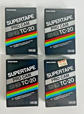 4 VTG Radio Shack Supertape Pro Cam SHG TC-20 VHSC Compact Cassette New Sealed