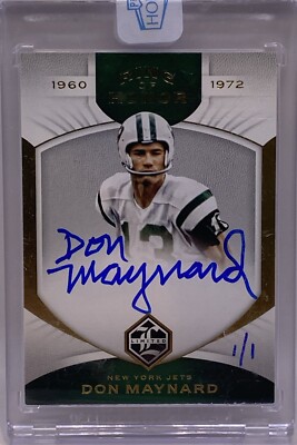 2022 Panini Honors 2018 Limited Ring Of Honor Don Maynard Auto #1/1 Jets HOF