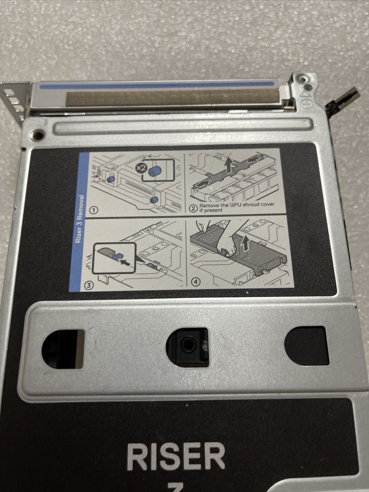 Riser Filer R7525 Dell R750/R7525 Riser 3B 2x8 FH With Bracket 5W43G 05W43G H1 K3 | eBay