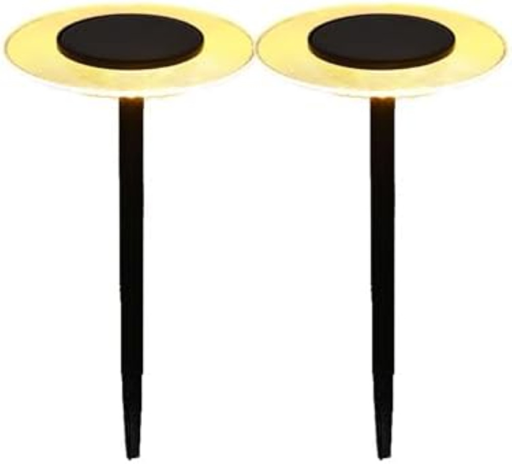 Set 2 Lampade Solari UFO H35cm Design Moderno Illuminazione Vialetti