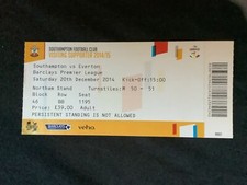 2014/15 Southampton v Everton ticket