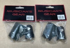 Musician's Gear MH2 Microphone Mic Holder - Black - 2 Pieces -  **NEW - Sealed**