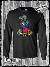 Liquid Blue Peace Mushroom Long Sleeve T-Shirt Licensed