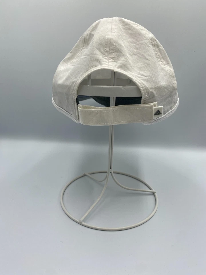 Adidas Climalite Correr Correr Ajustable Correa Gorra Gorra Blanca Foto 3 de 4