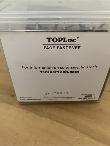 TimberTech TOPLoc Face Fastener Deck Screws DARK RED T20 350 Screws 2-1/2” - Picture 3 of 3