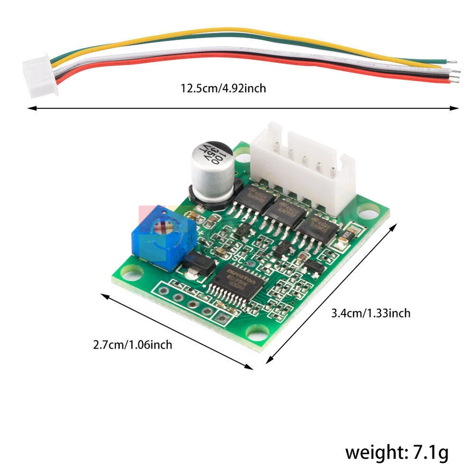 Brushless Motordrehzahlregler ohne Hall BLDC Treiberplatine DC6-20V 60W - Bild 2 von 4