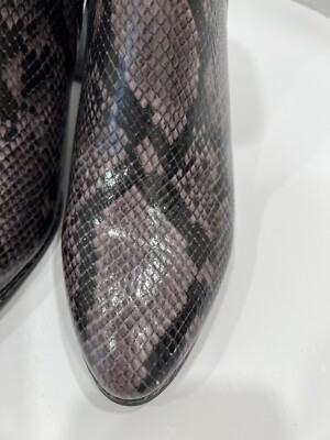 New Marc Fisher Womens MF Retire Black Purple Snakeskin