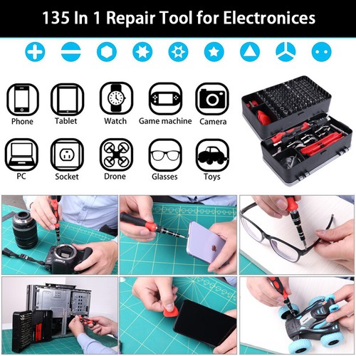 135 In 1 Magnetic Precision Screwdriver Set Cell Phone Computer Repair Tool Kit - Picture 5 of 16