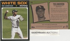 Tim Anderson WHITE SOX TOPPS 2020 THROWBACK 1971 BASEBALL SET 50 298 SP 501
