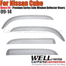 WellVisors Window Vent Visors 2009-2014 For Nissan Cube Sun Rain Wind Deflectors