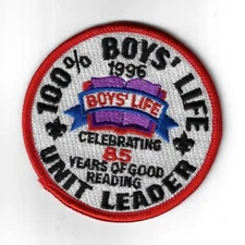 1996 Boys' Life Celebrating 85 Yrs. Of good Reading Unit Leader RED Bdr. [GT-583