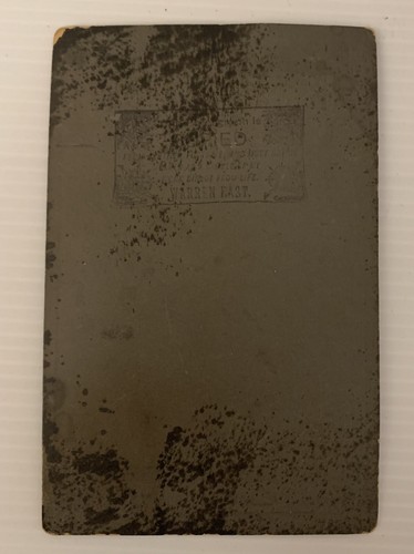 "Tarjeta fotográfica familiar vintage de padre e hijo de 4"" x 6,5""" - Imagen 2 de 3