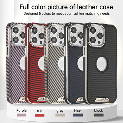 For iPhone 16/15/14/13+/Pro/Pro Max PU Shockproof Magnetic Electroplating Case