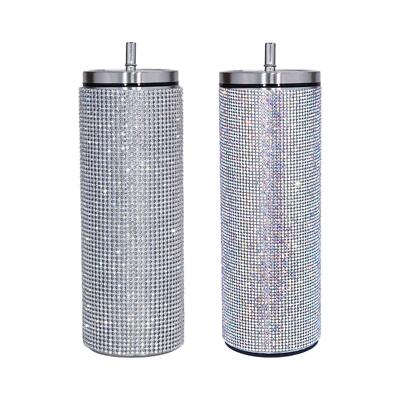 Shining Diamond Bling Cup Isolierflaschen Becher 600ml Glitzer Wasserflasche für Zuhause