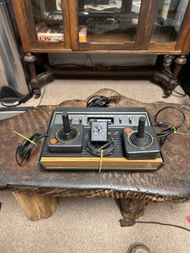 Atari Model CX-2600 W/ Combat & Dodge-em Original Power Supply & Controllers
