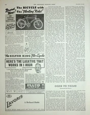 Original 1936 Vintage Bicycle Ad: '37 Model streamline Moto-Bike #Collectives