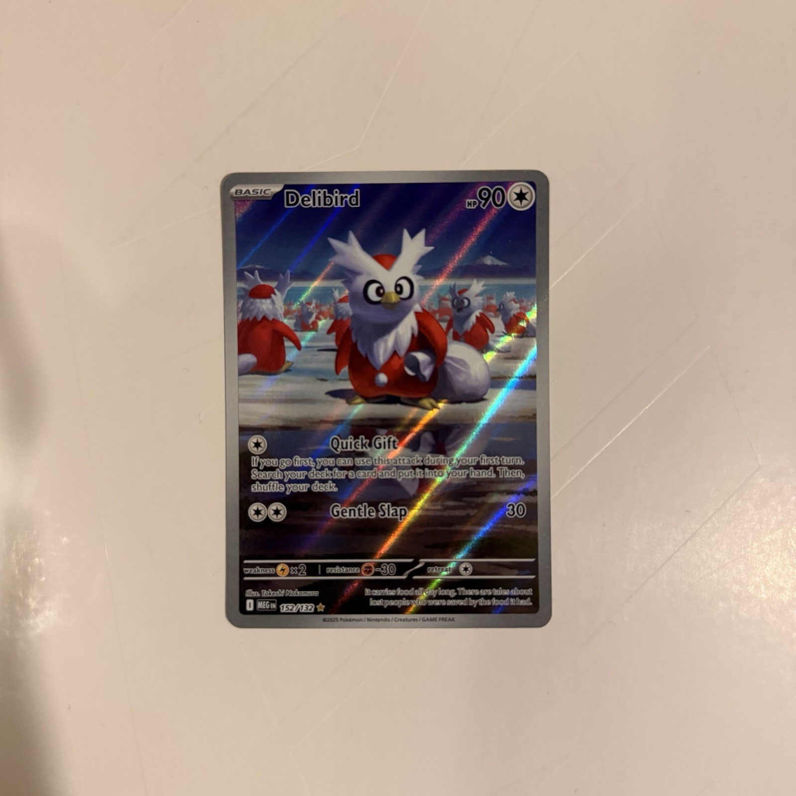 Delibird 152/132 Illustration Rare ME01: Mega Evolution Base NM/M Pokemon TCG