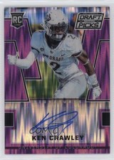 2016 Panini Prizm Collegiate Draft Picks Purple Flash 78/99 Ken Crawley Auto 8wm