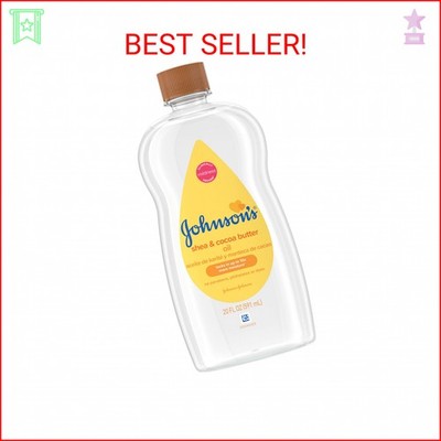 Johnson's Baby Oil, Mineral Oil Enriched with Shea & Cocoa Butter to Prevent Moi
