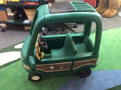 VTG Little Tikes Green Cozy Coupe Woody Station Wagon Mini Van