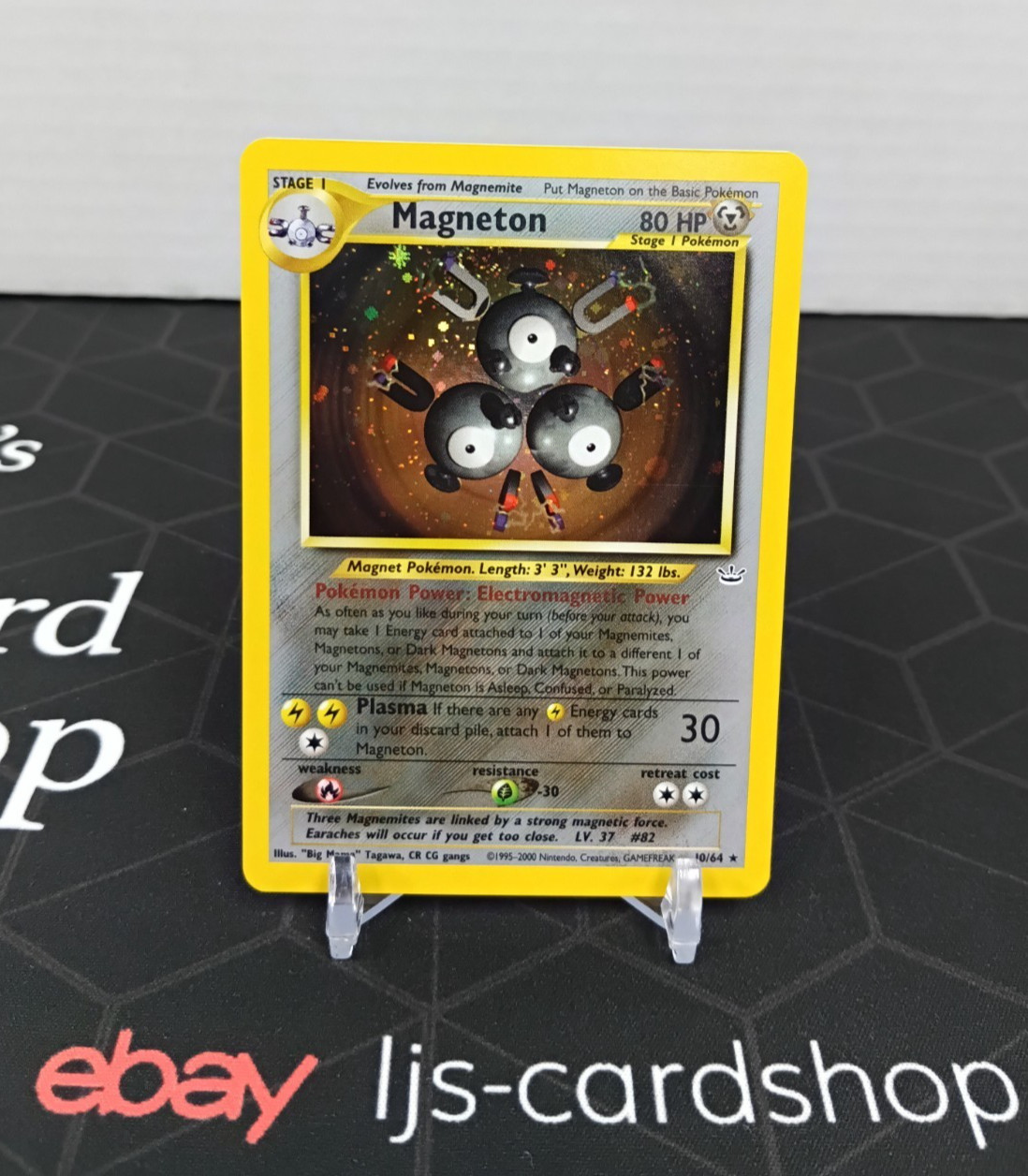 Magneton Neo Revelation 10/64 Holo Rare NM Pokemon Card T1