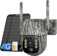 4W Solar Power 4G LTE Cellular PTZ Trail Camera free SIM Card 7800mAh IP66 360