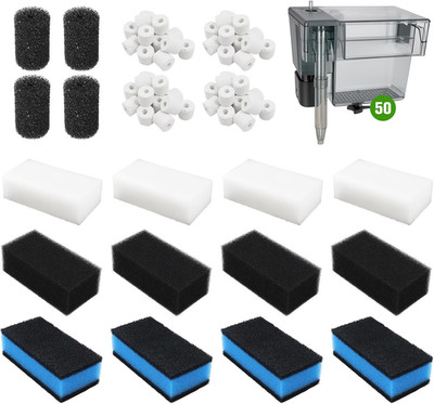 20PCS Three-Stage Filters Replacement Media Kit for Aquaclear 50 Power Filter,