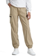 Boys Girls Cargo Pants Kids Water Resistant Hiking Pants Quick Dry Lightweight